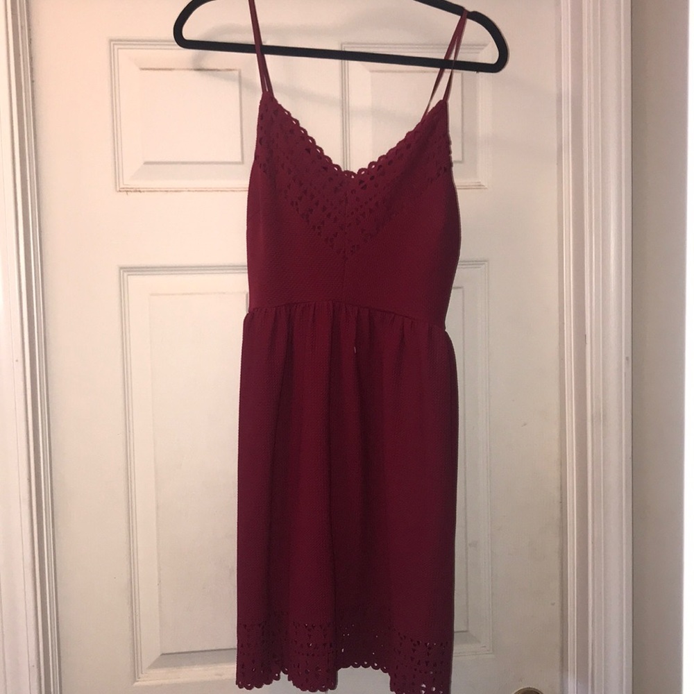 Strappy red dress